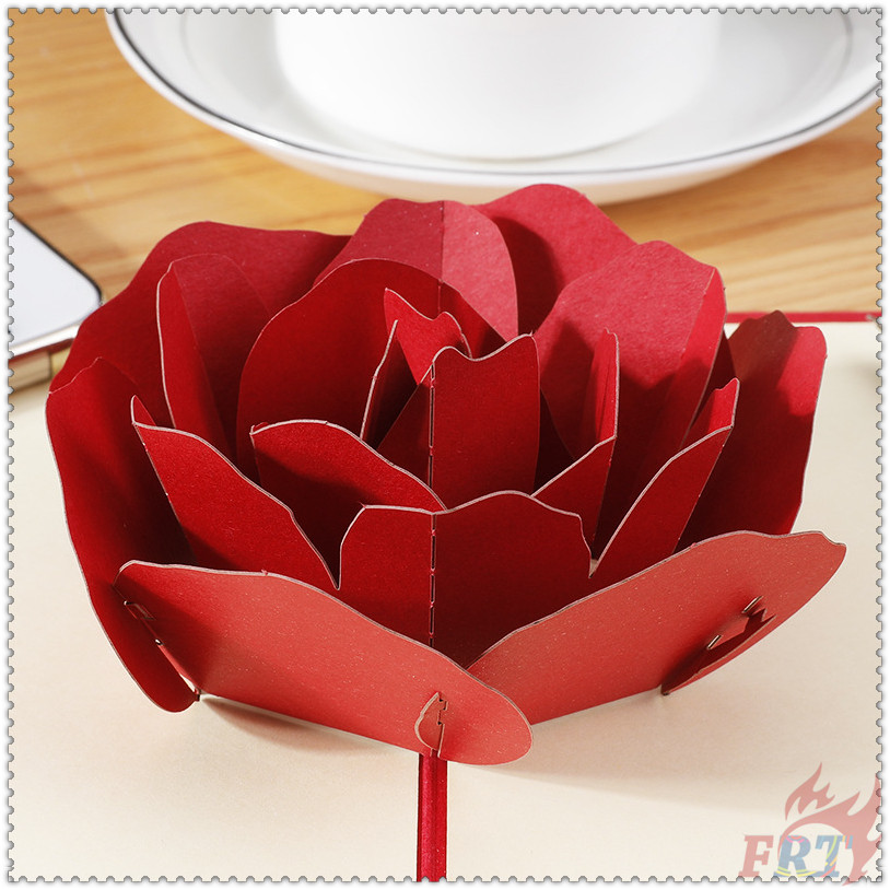 ♦ Thiệp Chúc Mừng Hoa Hồng ♦1 Thiệp Mừng Ngày Lễ Tình Nhân 3D