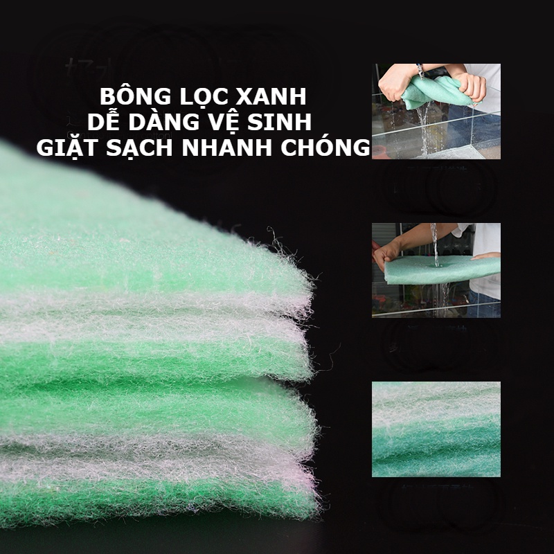 Bông lọc 2 lớp trắng xanh Bông lọc bể cá 120x30x0,9cm ( Vật liệu lọc bể cá ) - giá rẻ