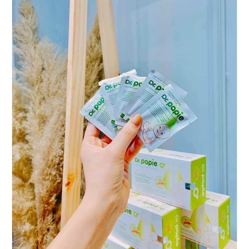 Gạc Rơ Lưỡi Dr Papie Vệ Sinh Răng Miệng Cho Bé-Hộp 30c