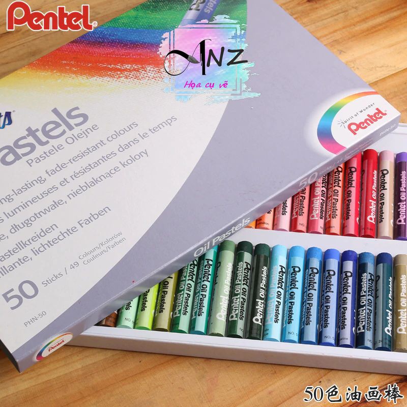Sáp dầu Pentel 50 màu, Oil Pastels, Sáp màu