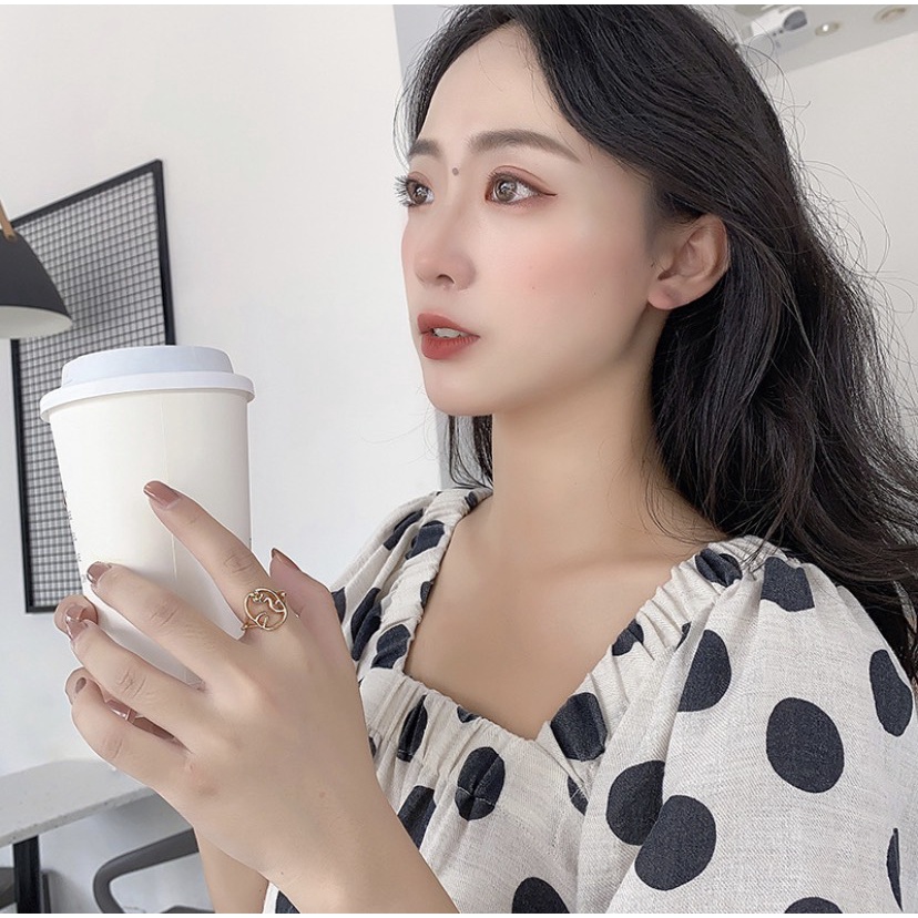 Nhẫn nữ &quot; The Face&quot; cổ điển, mạ bạc 925 sáng đẹp HER.ACC N9