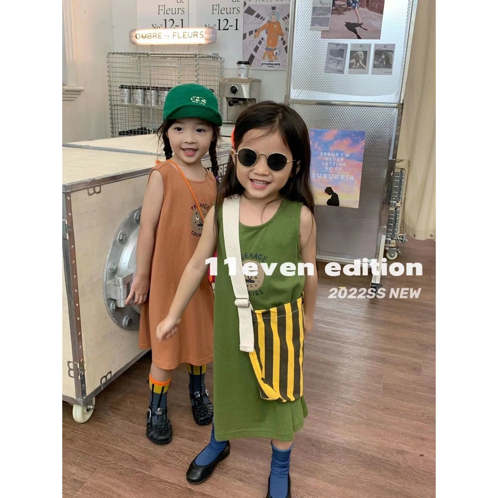 Đầm Thun Cotton Tay Ngắn Thoải Mái Thời Trang Mùa Hè Phong Cách Hàn Quốc Cho Nữ