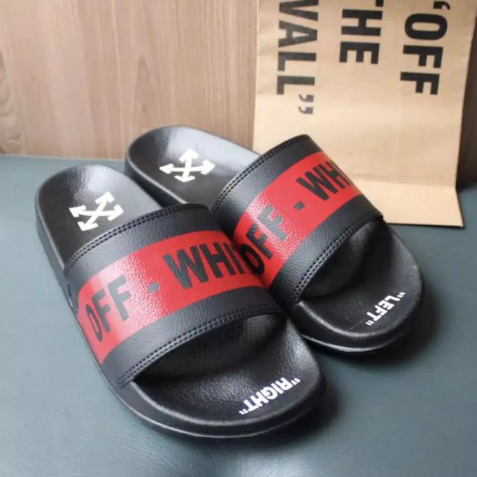 OFF WHITE Dép Sandal Nam Nữ Màu Trắng / Đỏ 38