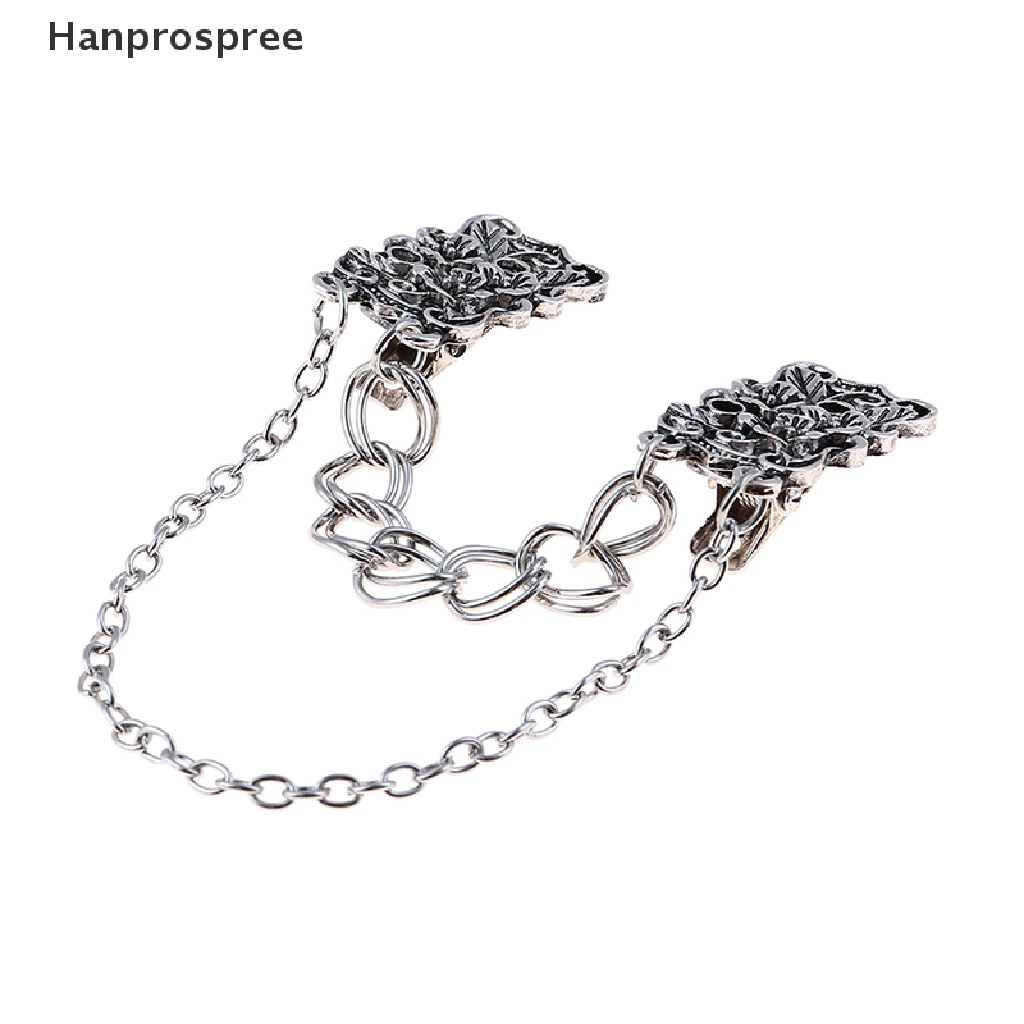 Hanprospree > Ghim Cài Áo Cardigan Khăn Choàng Cổ Hình Hoa Phối Dây Xích Thích Hợp Làm Quà Tặng Cho Bạn