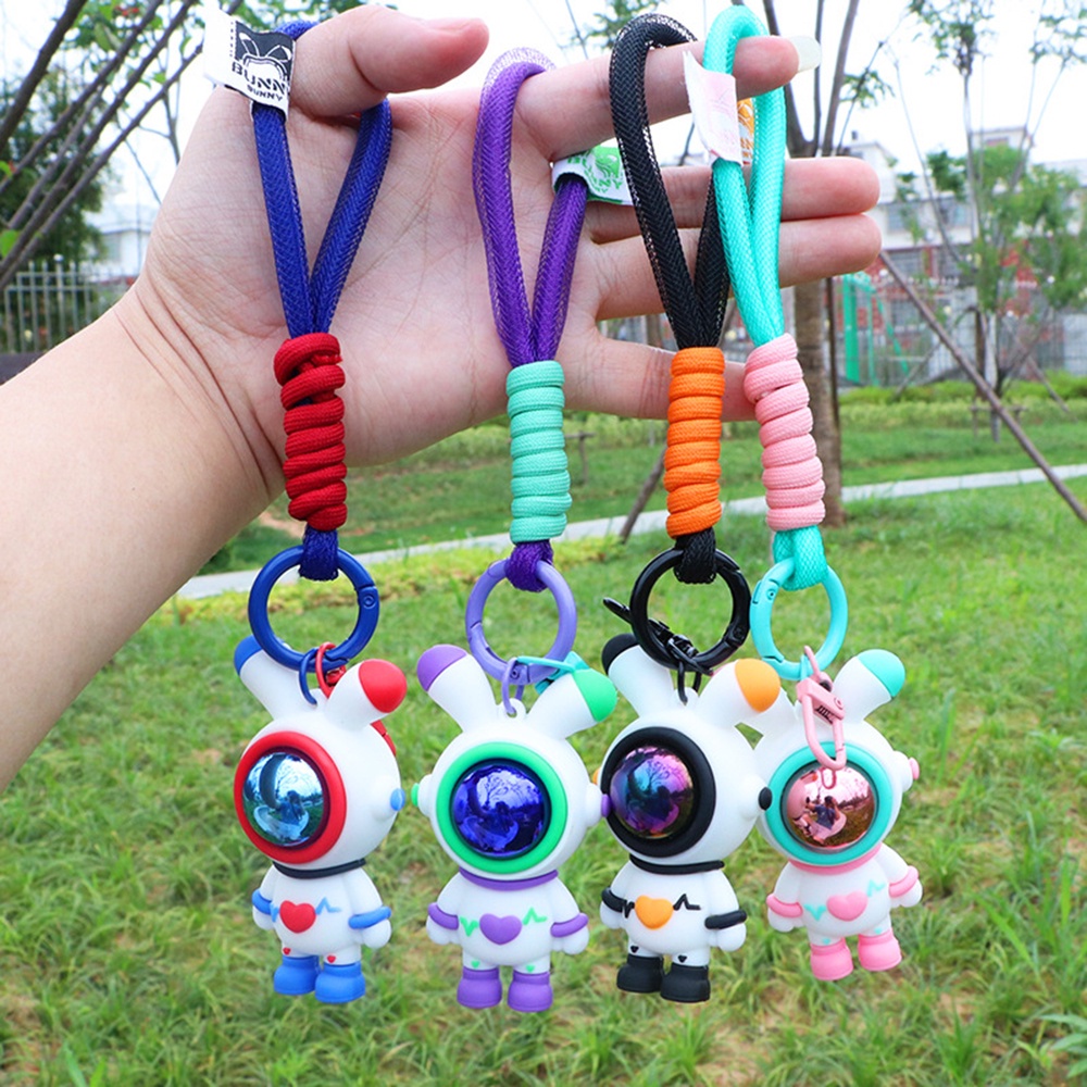 Móc Chìa Khóa Hình Thỏ Hoạt Hình Bằng Resin Dễ Thương