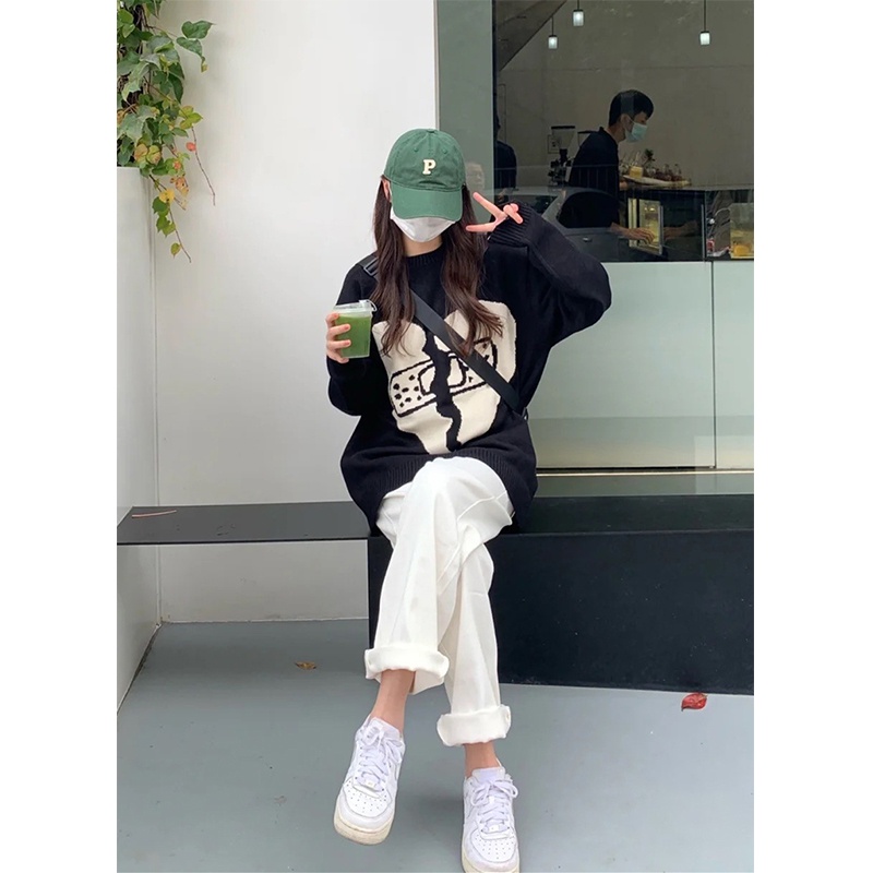 Quần jean nữ ống suông rộng 22cm màu trắng phong cách học sinh MSC6 | BigBuy360 - bigbuy360.vn