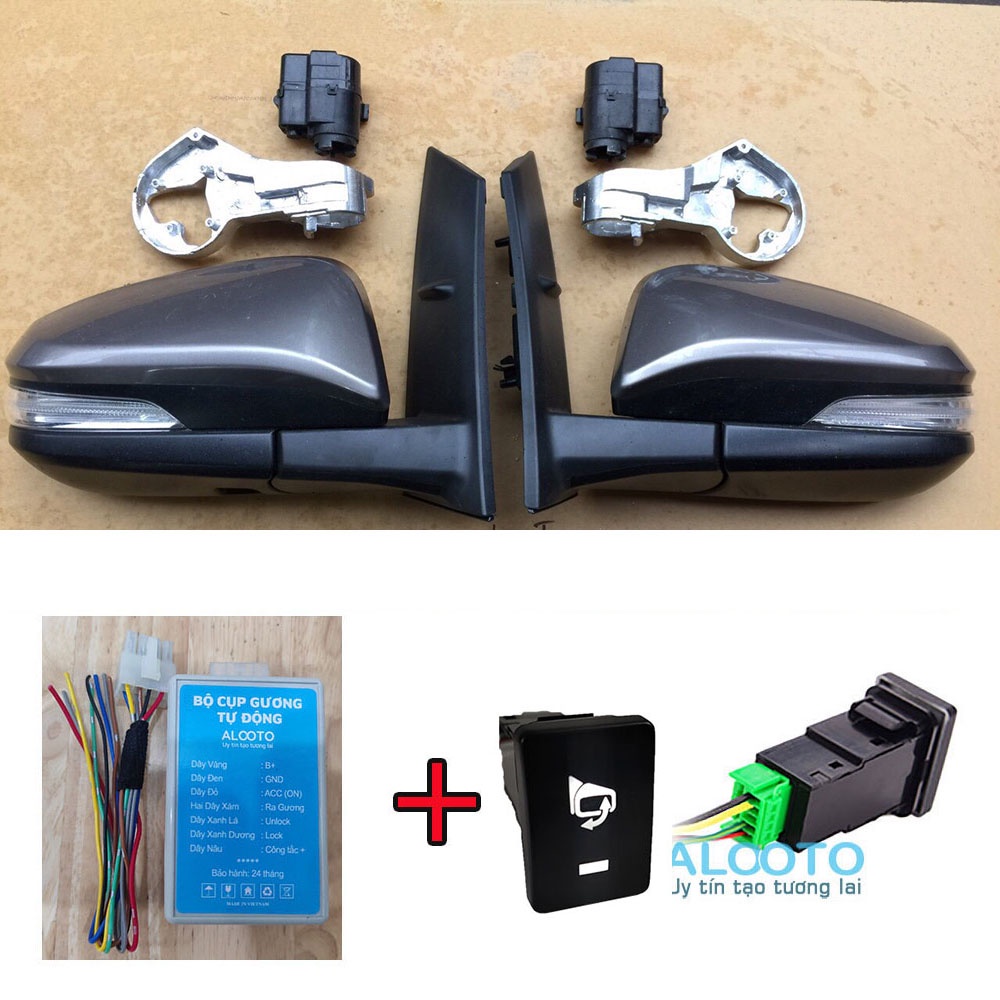 Bộ xương mô tơ gương gập Toyota Hilux ,Innova,Fortuner 2016 - 2022 .Kèm bộ mudun khóa cửa tự cụp gương và nút gập gương