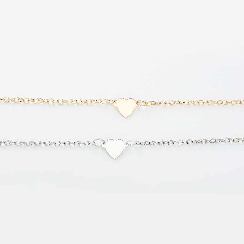 Vòng Tay Hợp Kim Mặt Trái Tim Xinh Xắn Cho Nữ