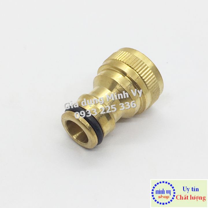 Khớp nối nhanh đầu vào bằng đồng cho máy rửa xe hoặc vòi nước - cút đồng REN TRONG 21mm