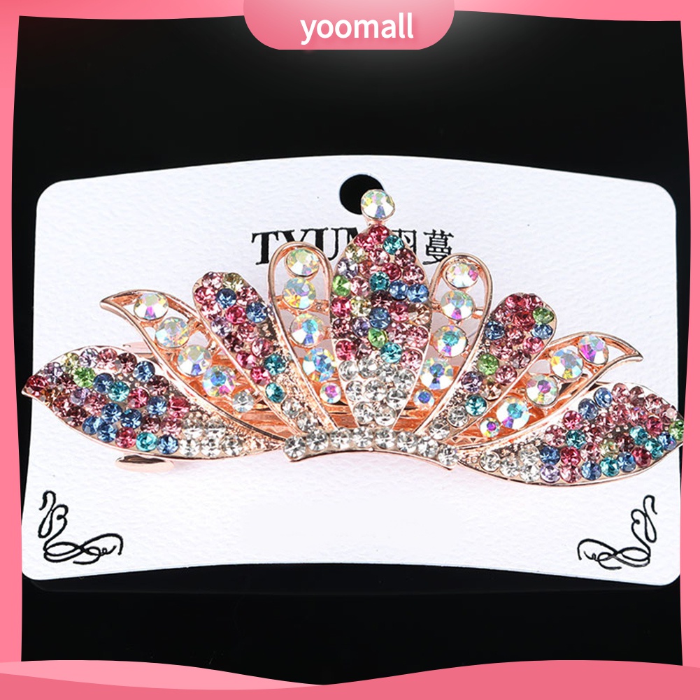Yomall♡ Kẹp TóC HìNh Vương MiệN ĐíNh Kim Cương Giả ThờI Trang Cho Nữ