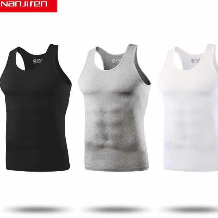 Set 3 áo thun ba lỗ nam hãng ninjaren cotton 100%