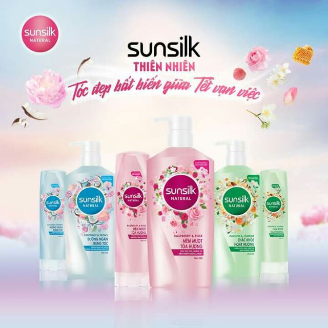 Dầu gội Sunsilk Natural mềm mượt, tỏa hương 140g