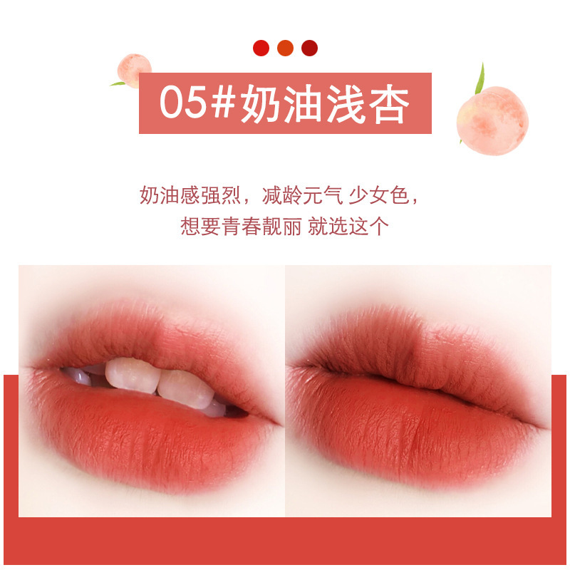 (Hàng Mới Về) Son Bóng Màu Nhung Đào Dễ Lên Màu Lâu Trôi Không Dính Cốc | BigBuy360 - bigbuy360.vn