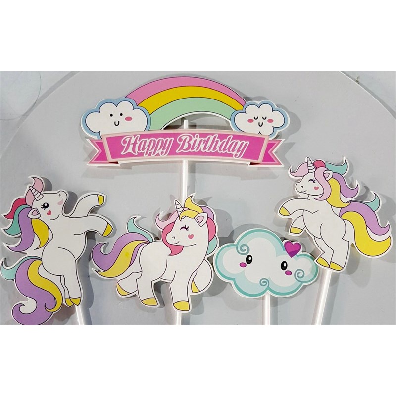 Set Cắm Ngựa Pony Đẹp Phụ Kiện Trang Trí Bánh