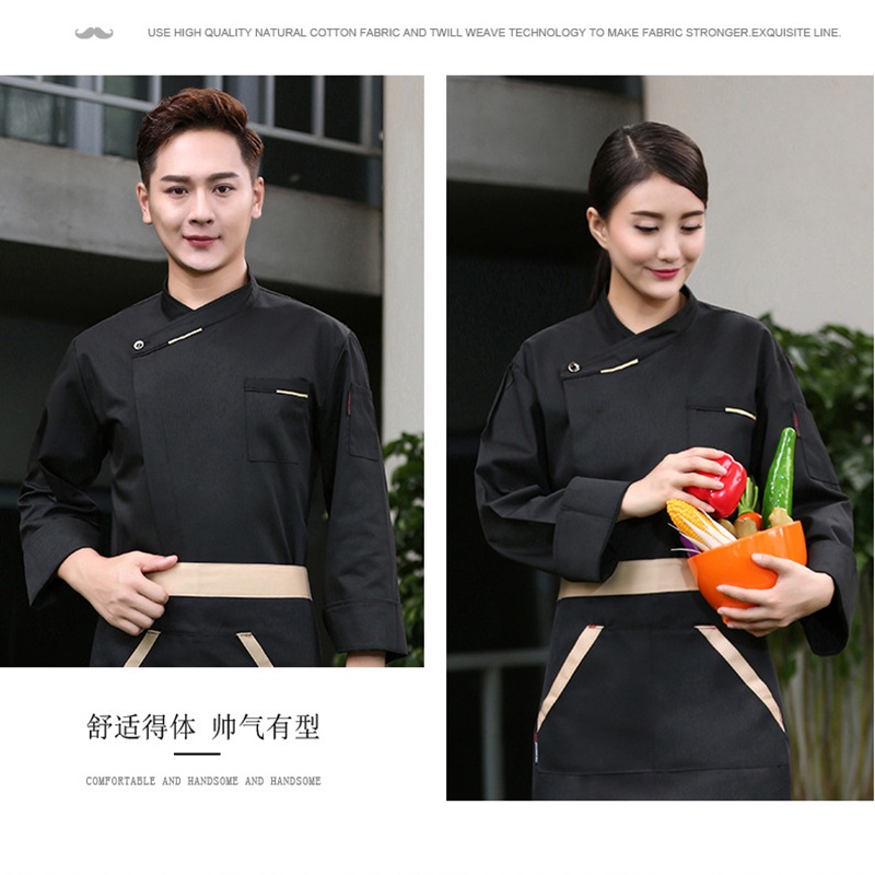 Áo Đồng Phục Đầu Bếp Tay Ngắn Vải cotton Thoáng Khí Thấm Hút Mồ Hôi
