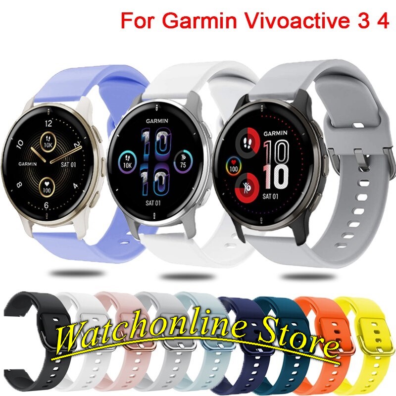 Dây đeo silicon 20mm cho Garmin Forerunner 55/158/245/245m/645/Vivoactive 3 Vivoactive 3 music VENU 2 Plus ...