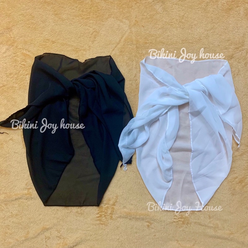 Khăn choàng voan, choàng mông bikini hai màu sexy