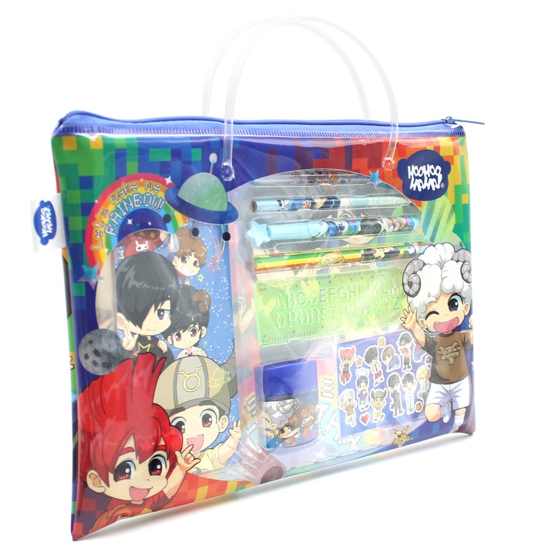 Bộ Dụng Cụ Học Tập Lớp Học Mật Ngữ - HooHooHaHa Rainbow True Blue - VPH05-0102