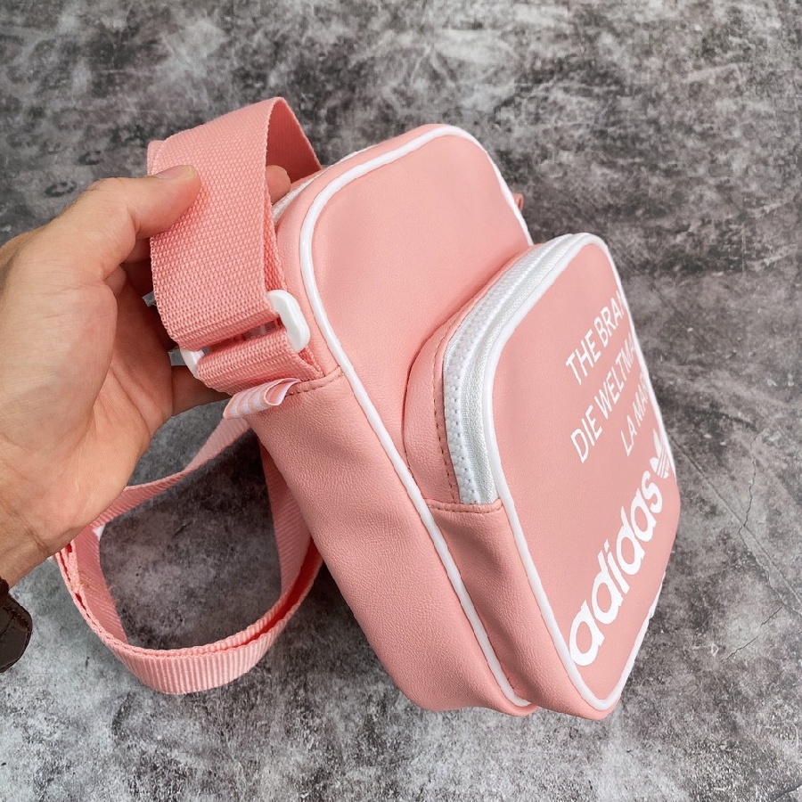 Túi Đeo Chéo Adidas Hồng Vintage Mini Bag Pink Full Tag Code