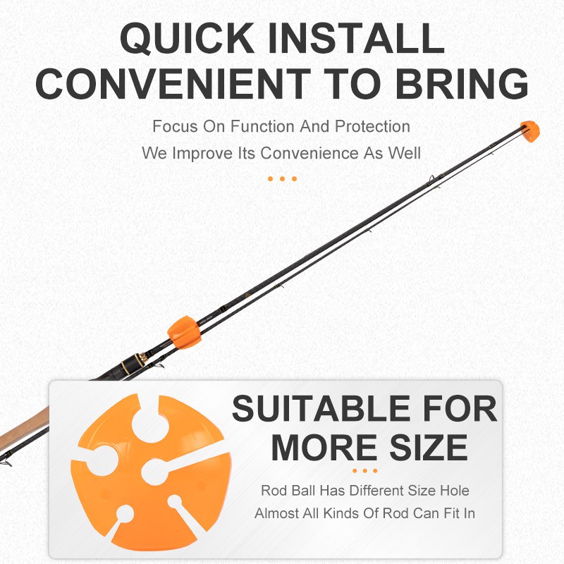 Bộ dụng cụ bảo vệ cần câu cá Kingdom bằng Silicon nhiều kích thước khác nhau cho đầu cần câu và thân cần câu