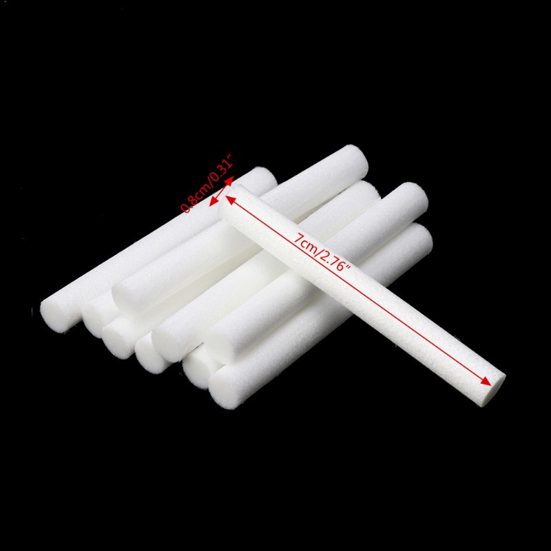 SPMH 10Pcs 8mmx70mm Humidifiers Filters Cotton Swab for Humidifier Aroma Diffuser