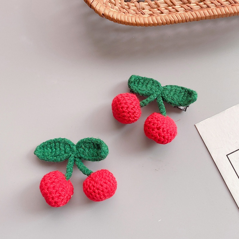 Bộ Kẹp Tóc Và Dây Buộc Tóc Hình Quả Cherry Dùng Hóa Trang / Chụp Ảnh