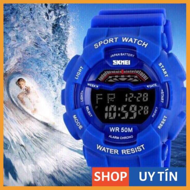 [Hàng Cao Cấp] Đồng hồ thể thao unisex Skmei chính hãng L179480 dây cao su xanh so hot | BigBuy360 - bigbuy360.vn