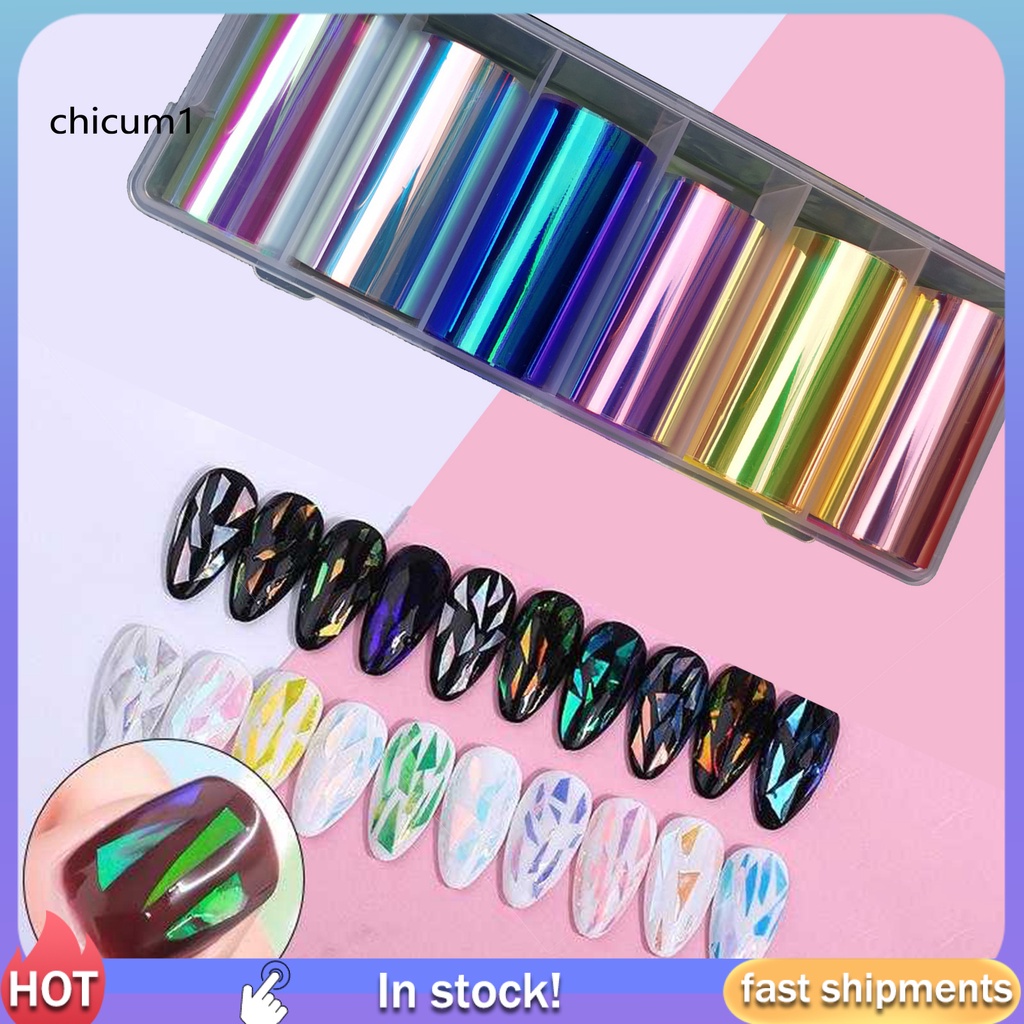 [Hàng mới về] Set 6 giấy bóng kính trong suốt làm móng nghệ thuật