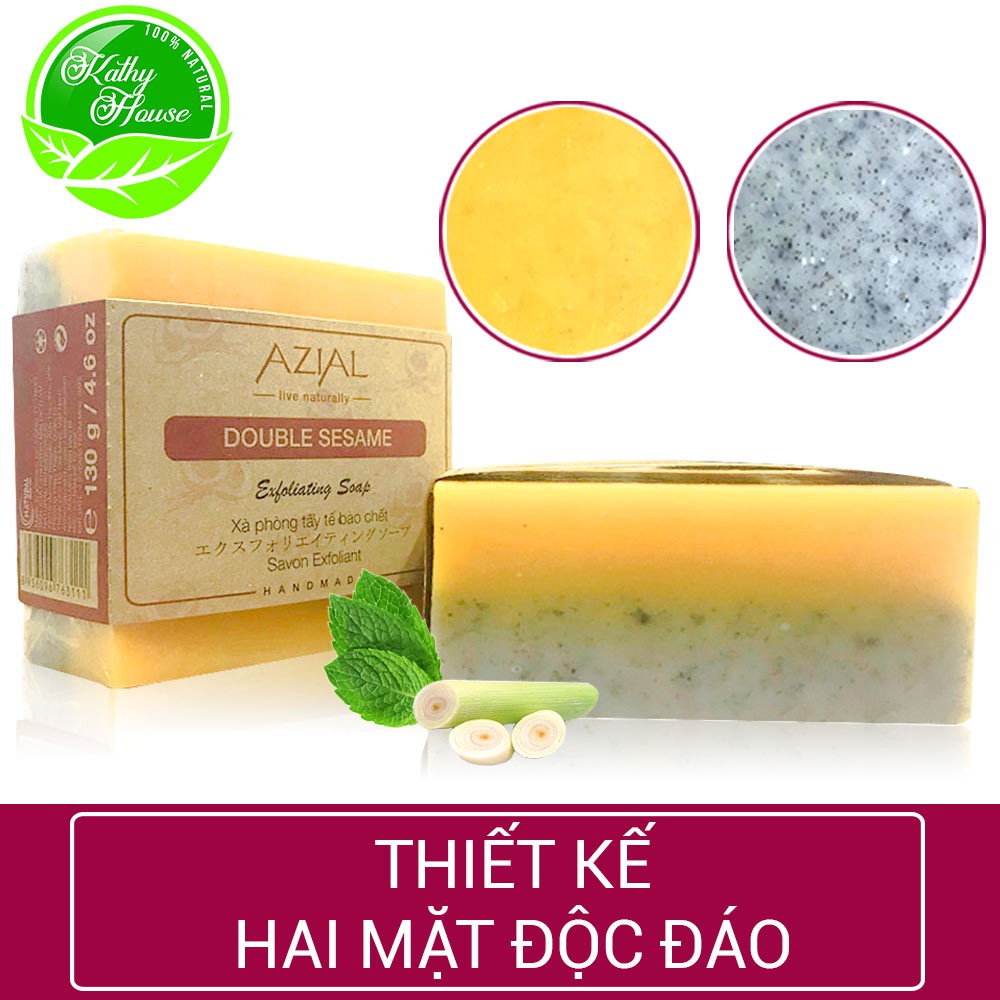 Xà phòng tắm tẩy tế bào chết AZIAL Double Sesame Exfoliating Soap, cho làn da sáng mịn khỏe khoắn | BigBuy360 - bigbuy360.vn