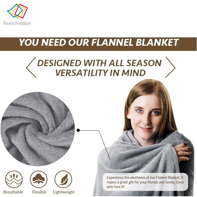 Chăn đắp giữ ấm siêu mềm bằng flannel cho ghế sofa/giường