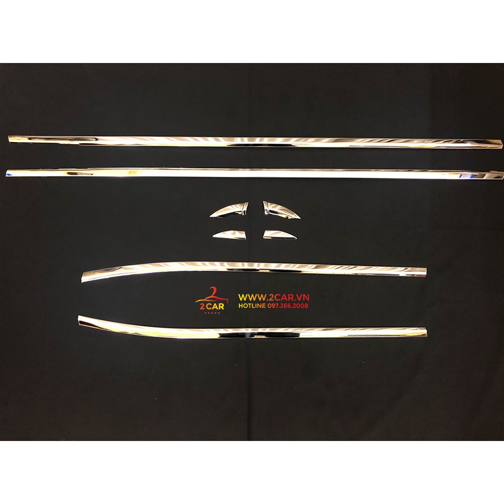 Nẹp viền chân kính xe Vinfast Fadil 2019- 2021- 2022- 2023 inox cao cấp - Mẫu Ngắn