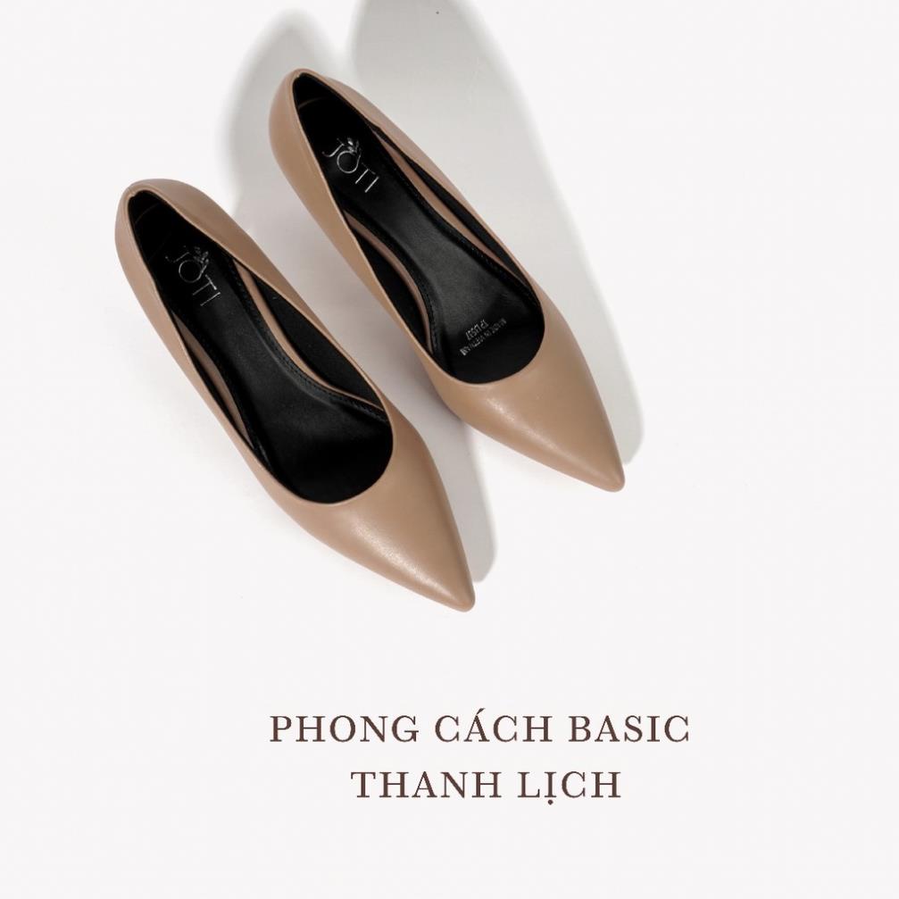 HoT Giày Cao Gót Nữ JOTI Myrna 3283VN7 - Mũi Nhọn Bít Gót Đế Nhọn Cao 7cm Da Mờ - Mang Công Sở Dự Tiệc