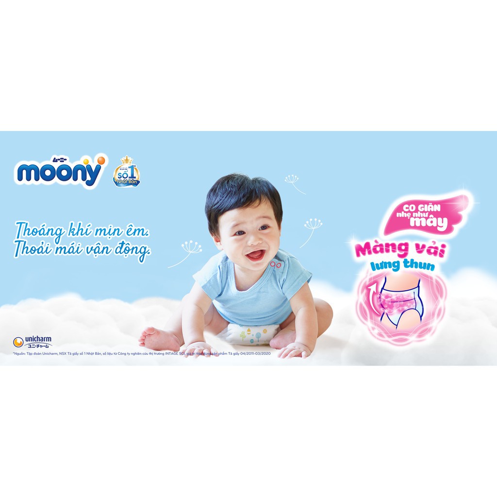 Tã quần Moony cao cấp L50/XL44 Bé Trai (Boy) - Nhập khẩu từ Nhật Bản