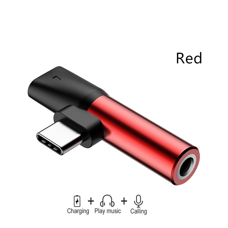 Baseus 2 trong 1 USB loại C chuyển đổi để 3.5 mm aux Jack adapter USB C sạc mở rộng Earphone adapter cho Xiaomi 8 forhuawei