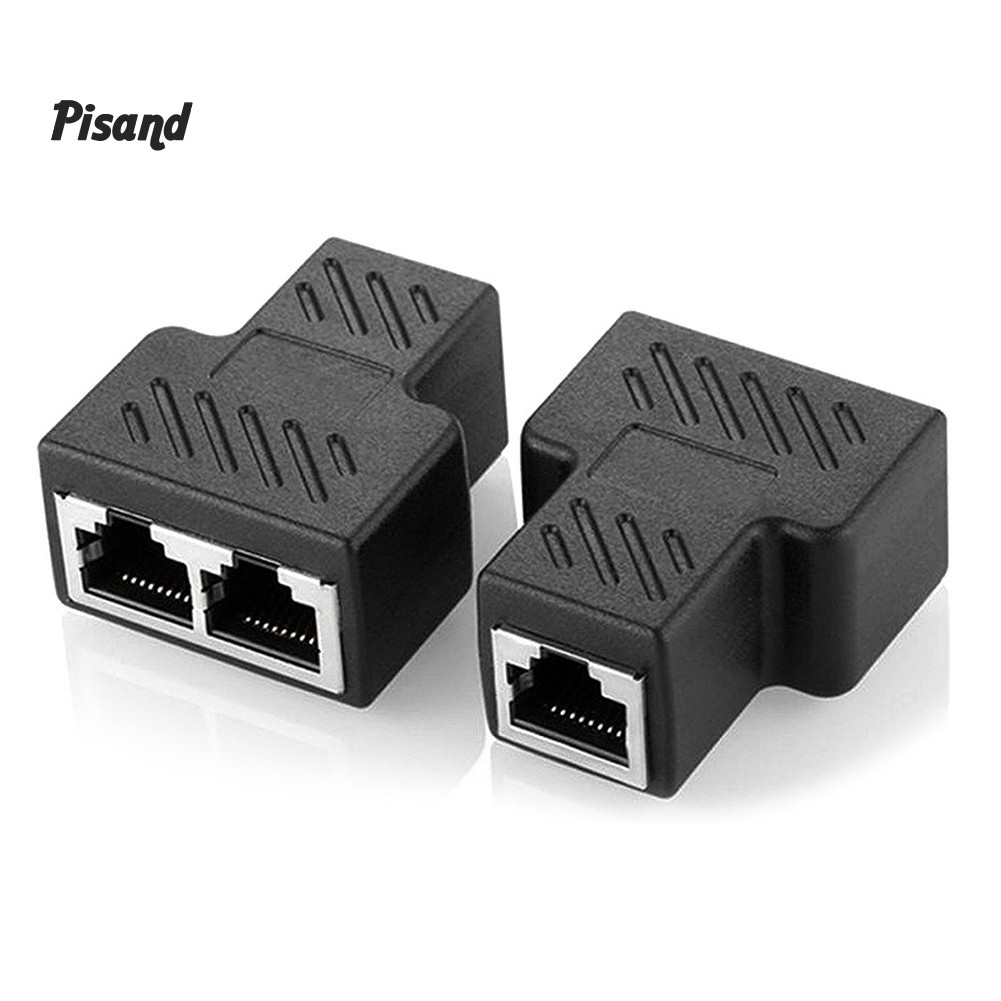 Bộ 2 đầu điều hợp nối dây cáp mạng chia 1 ra hai cổng LAN RJ45