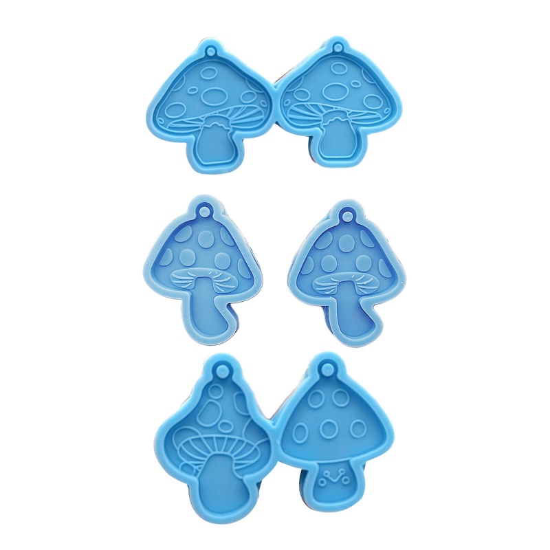 Set 3 Khuôn Silicone Hình Nấm Làm Bông Tai