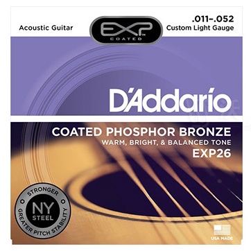 Dây Đàn Guitar Acoustic D'Addario EXP26 I Dành Cho Đàn Acoustic Size 11