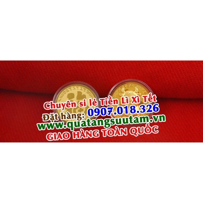 (CHUYÊN SỈ) ĐỒNG XU TRÂU MẠ VÀNG KÈM TÚI GẤM ĐỎ MAY MẮN (GIÁ RẺ) | BigBuy360 - bigbuy360.vn