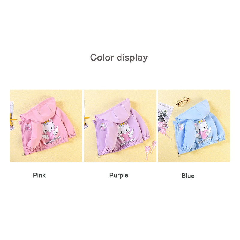 AMILA Áo khoác cho bé gái Áo khoác trẻ em Candy Jacket Thời trang ấm cúng Áo khoác trẻ em chống gió Áo khoác ấm áp