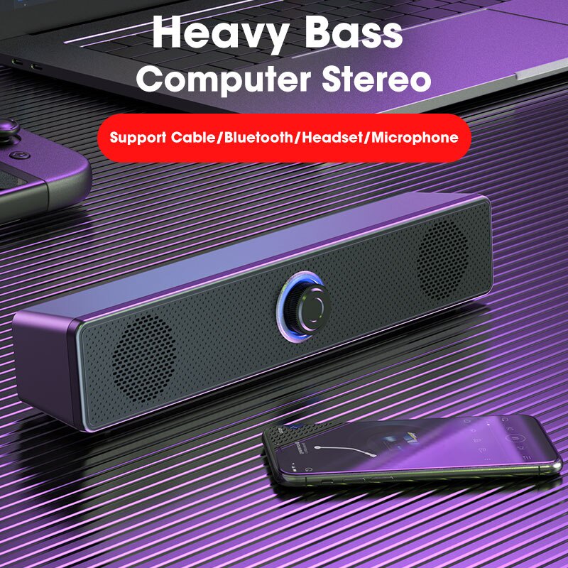 Loa 4D Âm Thanh Vòm Kết Nối Bluetooth 5.0 Cho Máy Tính / Laptop / Máy Chiếu / TV Aux