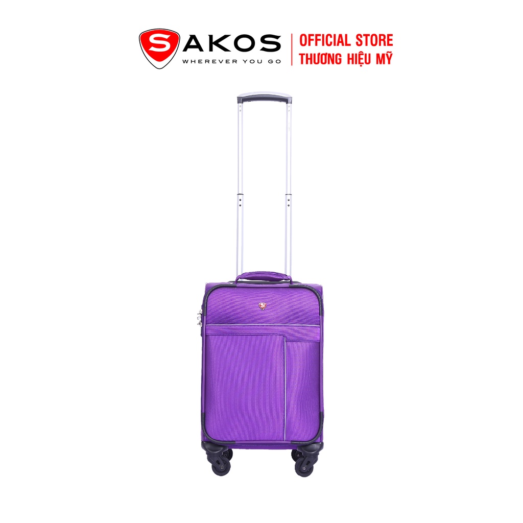 Vali vải du lịch SAKOS PLATINUM 4 (Size Cabin 49cm/ 17 inch TSA)