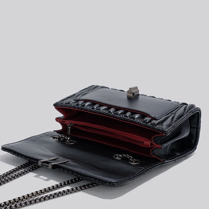 🌸Hàng Order🌸 Túi Xách Nữ CEEKAY Da Trơn Mềm Dập Vân Nắp Gập Khóa Gài Quai Xích Sang Chảnh Nữ Tính 🌸Hàng Quảng Châu