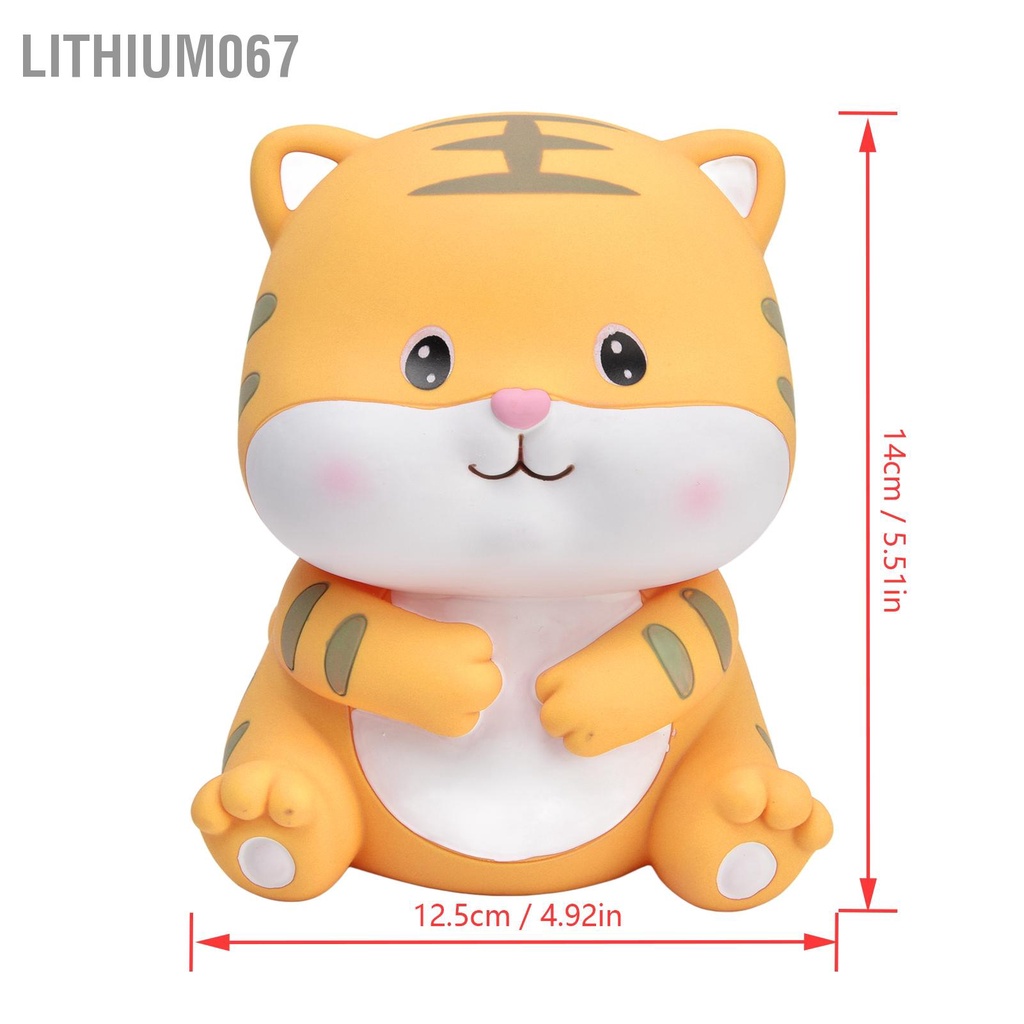 Ống heo tiết kiệm thiết kế hình con hổ nhỏ bằng vinyl dành cho trang trí bàn làm việc - Dễ Thương Thân Thiện lithium067