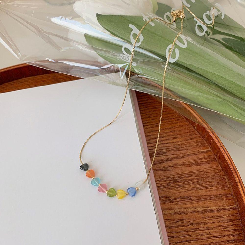 MXGOODS Vòng cổ Mặt Trái Tim May Mắn Thời Trang Cho Nữ