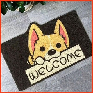 Thảm Lau Chân Nhà Tắm 3D Chống Trơn Trượt - Thảm Chùi Chân Cửa Ra Vào Hình Chó Corgi Dễ Thương Đáng Yêu 40x60CM