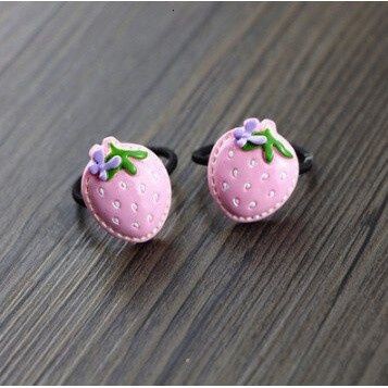 Set 2 Dây Cột Tóc Co Giãn Hình Hoạt Hình Dễ Thương Cho Bé Gái