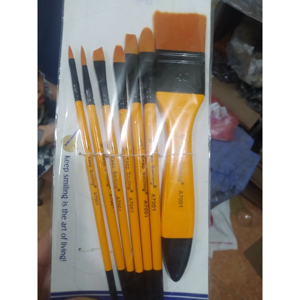 Bộ bút 7 cây thân vàng Artist Brush
