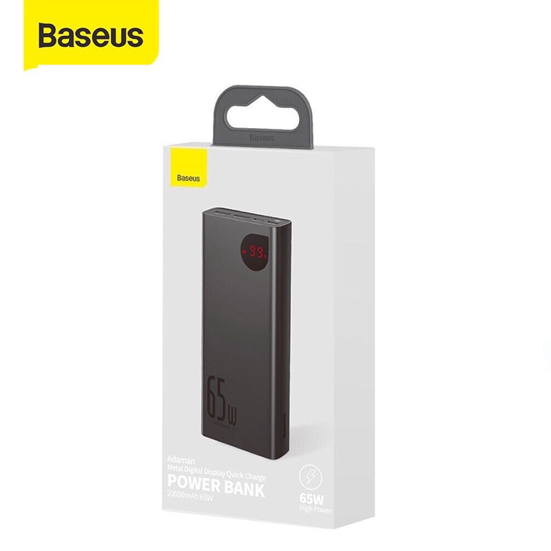 Pin dự phòng Adaman Baseus 10000mAh, 20000mAh 22.5w/ 65w QC3.0/ PD3.0, Vỏ Kim Loại Cao Cấp, Có Led Hiển Thị
