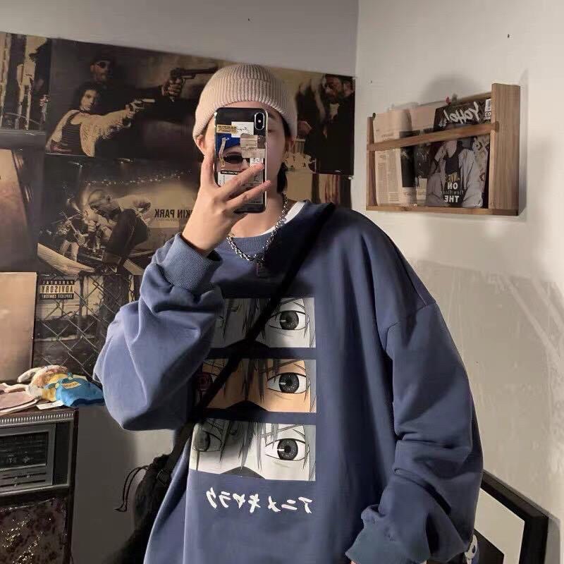 Áo Sweater Nỉ Bông Con Mắt Hoạ Tiết