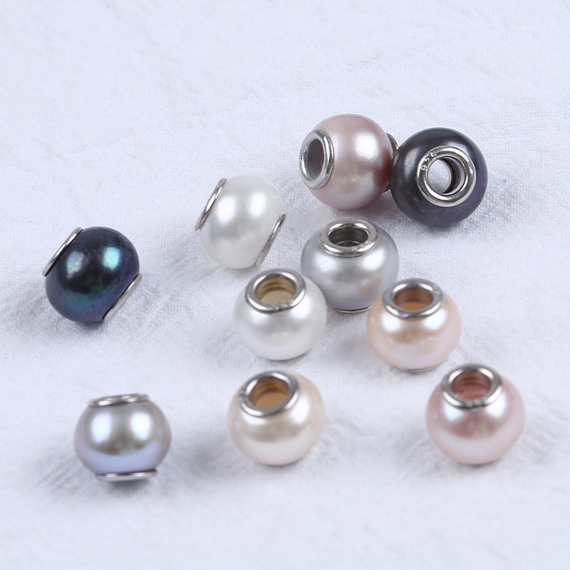925 sterling silver pearl charms diy necklace bracelet accessory